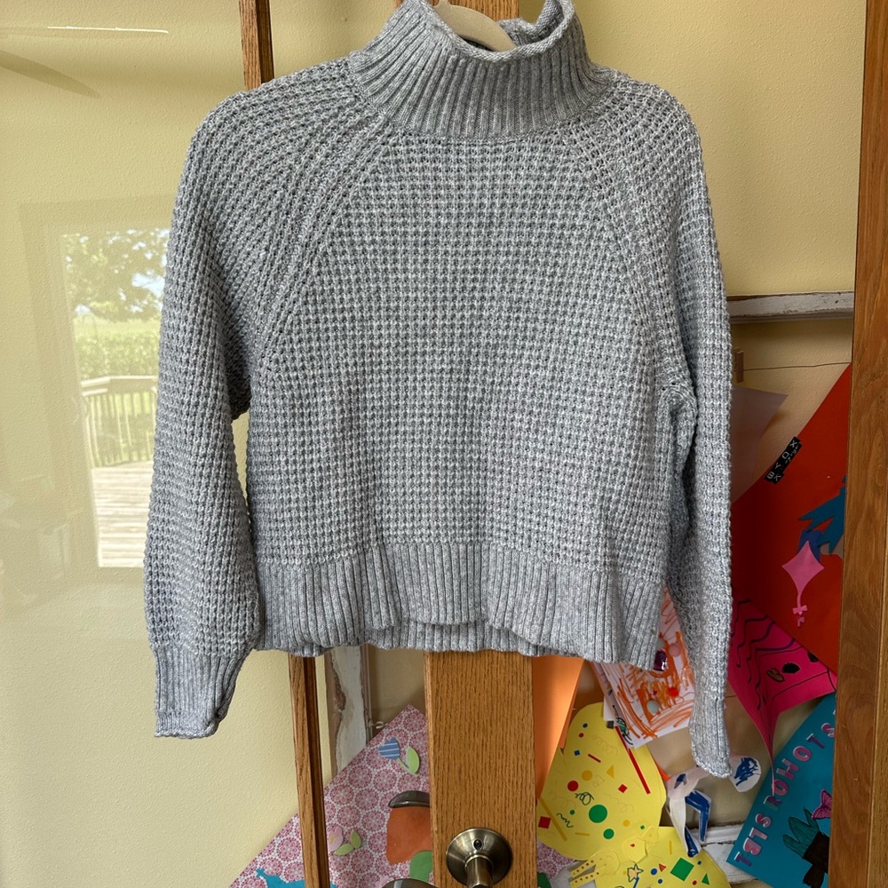 American Eagle Outfitters Light Gray Turtleneck Sweater